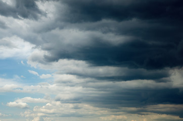 Obraz premium Dark storm clouds in the sky, background