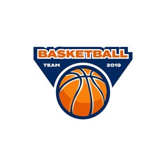 Basketball Club Emblem Badge Logo design template
