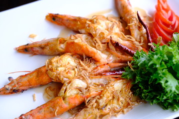 shrimp on a plate