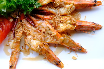 shrimp on a plate