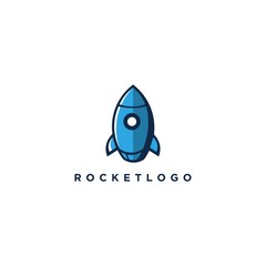 rocket icon logo design template Vector