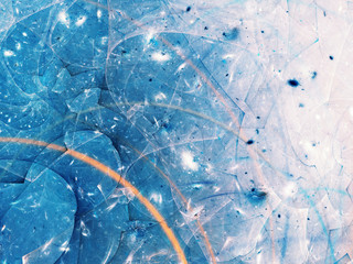 blue abstract fractal background 3d rendering illustration