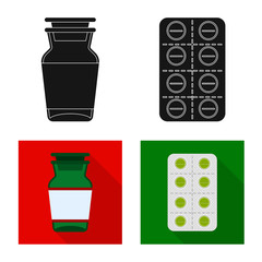 Isolated object of retail and healthcare logo. Collection of retail and wellness stock symbol for web.