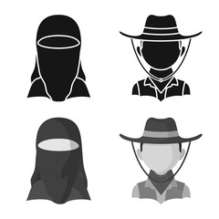 Vector illustration of imitator and resident icon. Set of imitator and culture vector icon for stock.