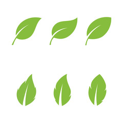 Fototapeta na wymiar Logos of green Tree leaf ecology nature element