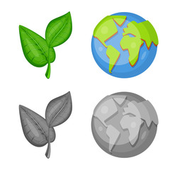 Vector illustration of innovation and technology icon. Collection of innovation and nature stock symbol for web.