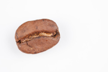 Coffee beans isolated on white background.Copy space