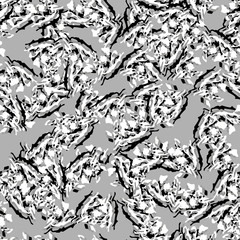 Urban camouflage of various shades of grey, black and white colors