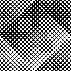 Geometrical dot pattern background design - black and white abstract vector illustration from circles
