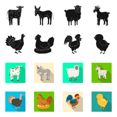 Vector design of breeding and kitchen icon. Set of breeding and organic stock vector illustration.