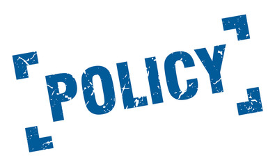 policy stamp. policy square grunge sign. policy