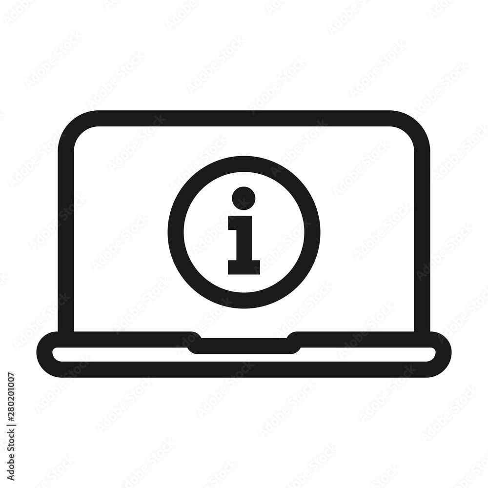 Wall mural web information - minimal line web icon. simple vector illustration. concept for infographic, websit