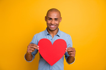 Healthcare concept. Close up photo portrait of charming lovely cute person demonstrating large...