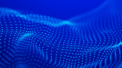 Abstract network connection. Data technology illustration. Digital background. 3d rendering.