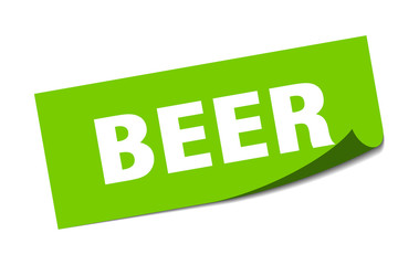 beer sticker. beer square isolated sign. beer