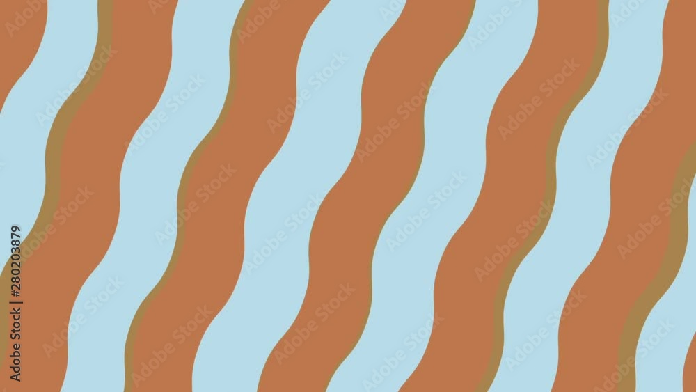 Poster brown shapes wavy colored lines loop video animation background