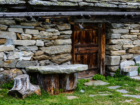 Mountain retreat in the forest