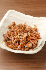 牛肉と牛蒡のきんぴら