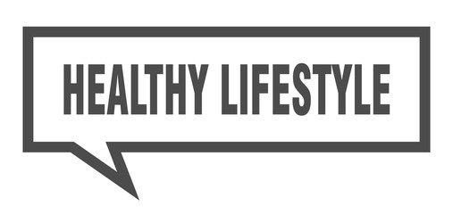 healthy lifestyle sign. healthy lifestyle square speech bubble. healthy lifestyle
