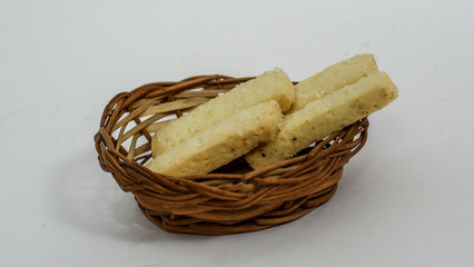 Obraz premium cookies on white background