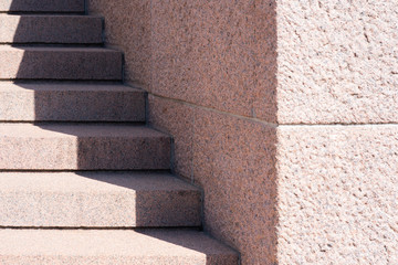 Steps of granite stairs with shadow
