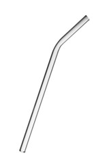 Glass drinking straw isolated on white background