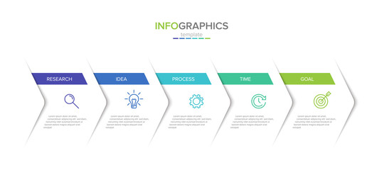 Vector infographic label template with icons. 5 options or steps. Infographics for business concept. Can be used for info graphics, flow charts, presentations, web sites, banners, printed materials.