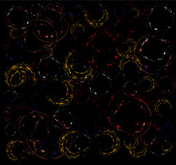 abstract grunge circles on black background