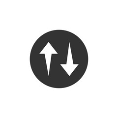 Up, down Arrow icon. Vector illustration, flat design.