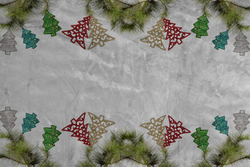 christmas decoration background with free text space