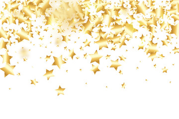 Star falling confetti background.