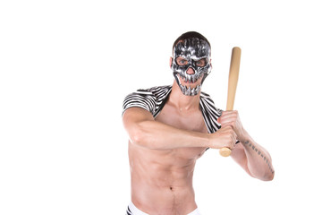 Funny guy. Halloween. White background.