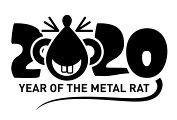 2020 symbol - metal rat or mouse