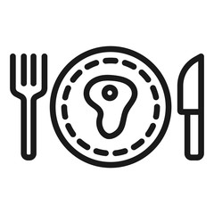 scrambled eggs - minimal line web icon. simple vector illustration. concept for infographic, website or app.