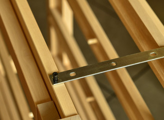 Close-up shot of a pair of screws