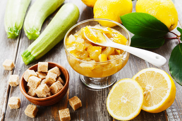 Zucchini jam with lemon