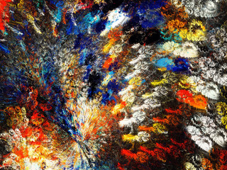 rainbow abstract fractal background 3d rendering illustration