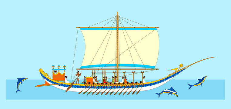 Minoan ship with dolphins