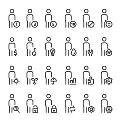 user and personal skill icon set,vector and illustration