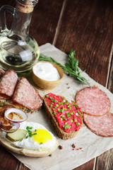 Tasty tapas on the table