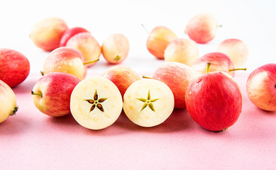 Fresh fruit white sea quince fruit on white background