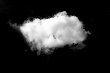 Naklejka na ściany i meble Close up White cloud on black background