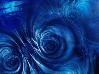 blue abstract fractal background 3d rendering illustration