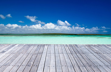  tropical sea under the blue sky