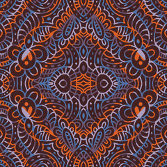 Vector african tribal ethnic seamless pattern repeat