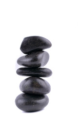 Zen stones balance concept isolated on white