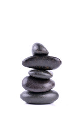 Fototapeta na wymiar Zen stones balance concept isolated on white