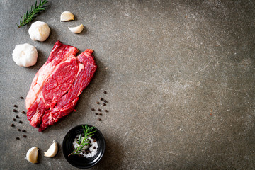 fresh raw beef steak