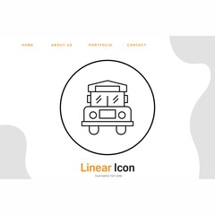  School Bus icon for your project
