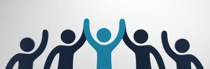 3d Illustration Figuren Sieger